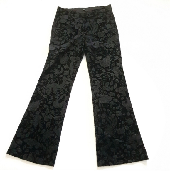 Theory Pants - Theory Paisley Brocade Flare Dress Pants